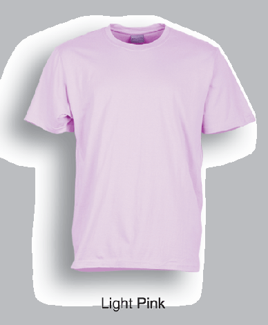Unisex Adults Plain Cotton Tee Shirt-S-pale pink