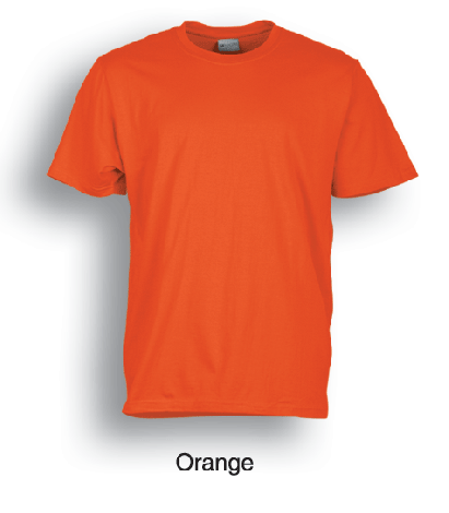 Unisex Adults Plain Cotton Tee Shirt-S-orange