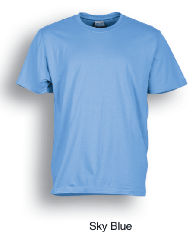Unisex Adults Plain Cotton Tee Shirt-S-Sky Blue