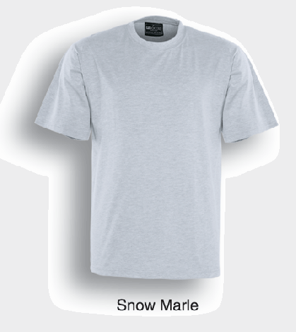 Unisex Adults Plain Cotton Tee Shirt-S-Snow Marle