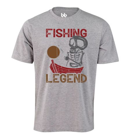 Fishing legend tee-XS-grey marle