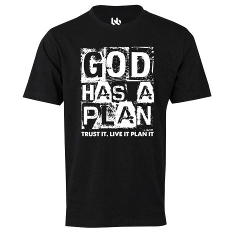 God has a plan tee-L-black