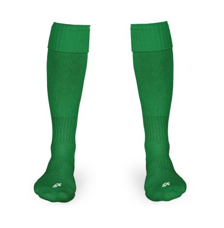 Fine Knit European stlye football sock with Turnover Top-XS  5-8-Green