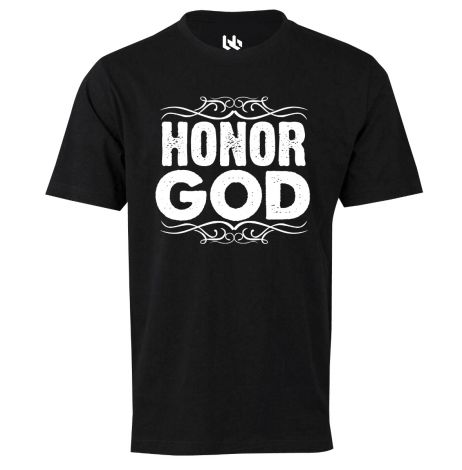 Honor god tee-XS-black