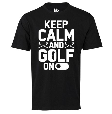 Keep calm and golf on-S-black