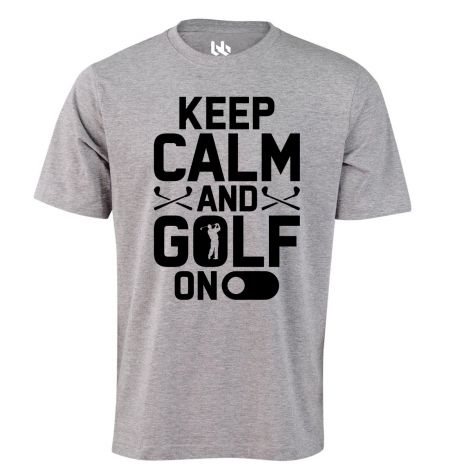 Keep calm and golf on-S-grey marle