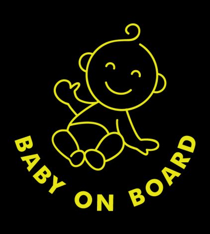 Baby on Board Outline-lemon