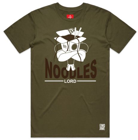 Emojime Lord Noodles Tee-XS-Army Green