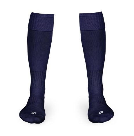 Fine Knit European stlye football sock with Turnover Top-XS  5-8-navy