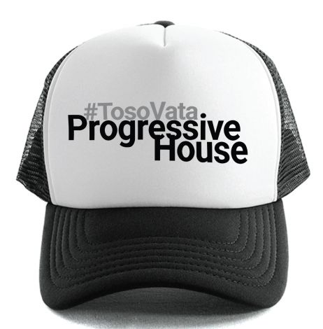 Progressive House Trucker-White/Black
