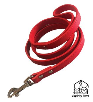 PU Pet Leashes-red