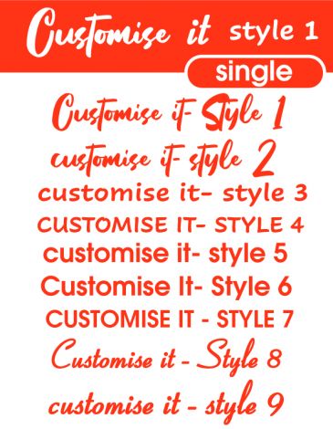 Customise your own-Style 4-regular-Red Orange
