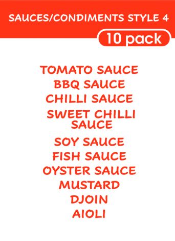 Sauce and Condiments Style 4-regular-Red Orange