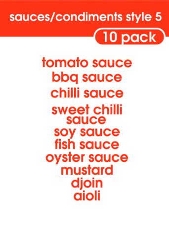 Sauce and Condiments Style 5-regular-Red Orange
