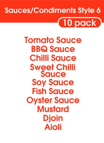 Sauce and Condiments Style 6-regular-Red Orange