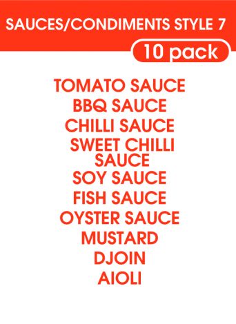 Sauce and Condiments Style 7-regular-Red Orange