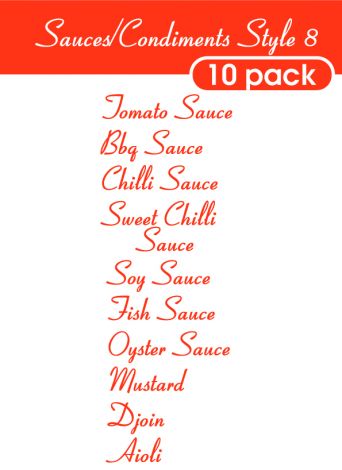 Sauce and Condiments Style 8-regular-Red Orange