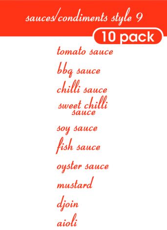 Sauce and Condiments Style 9-regular-Red Orange