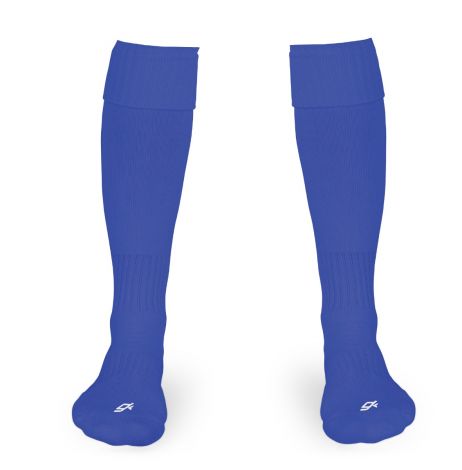 Fine Knit European stlye football sock with Turnover Top-XS  5-8-Royal