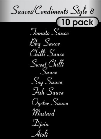 Sauce and Condiments Style 8-regular-Silver Metallic