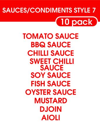 Sauce and Condiments Style 7-regular-Traffic Red