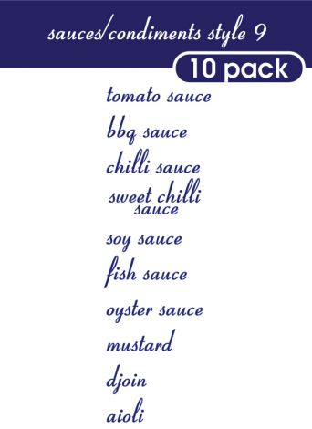 Sauce and Condiments Style 9-regular-violet blue