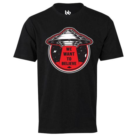 We want to believe tee-XS-black