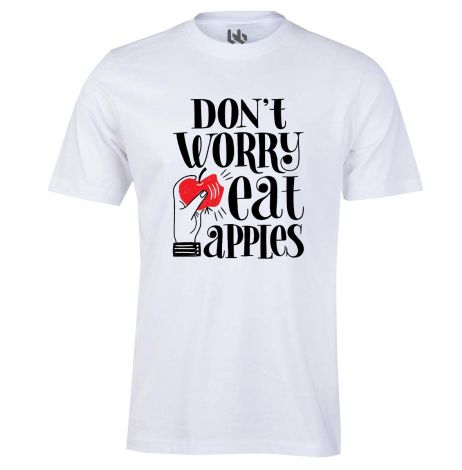 Don't worry eat apples T-shirt-XS-white