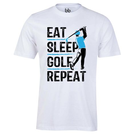 Eat Sleep Golf Repeat-XS-white