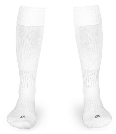 Fine Knit European stlye football sock with Turnover Top-XS  5-8-white