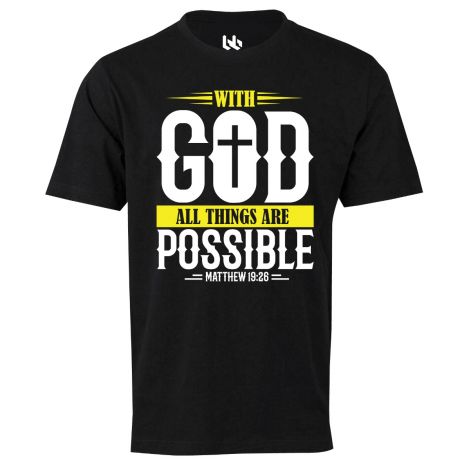 All things are possible tee-XS-black